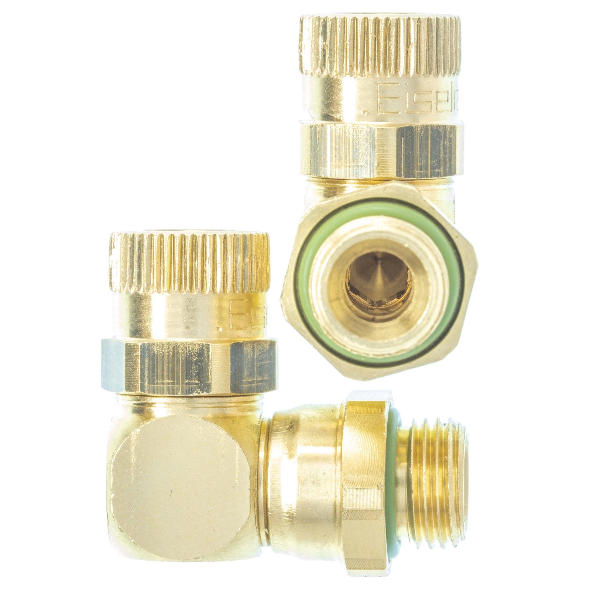 Eisele Liquid Fittings (2 PCS) - 6 mm OD / Elbow (Side View)