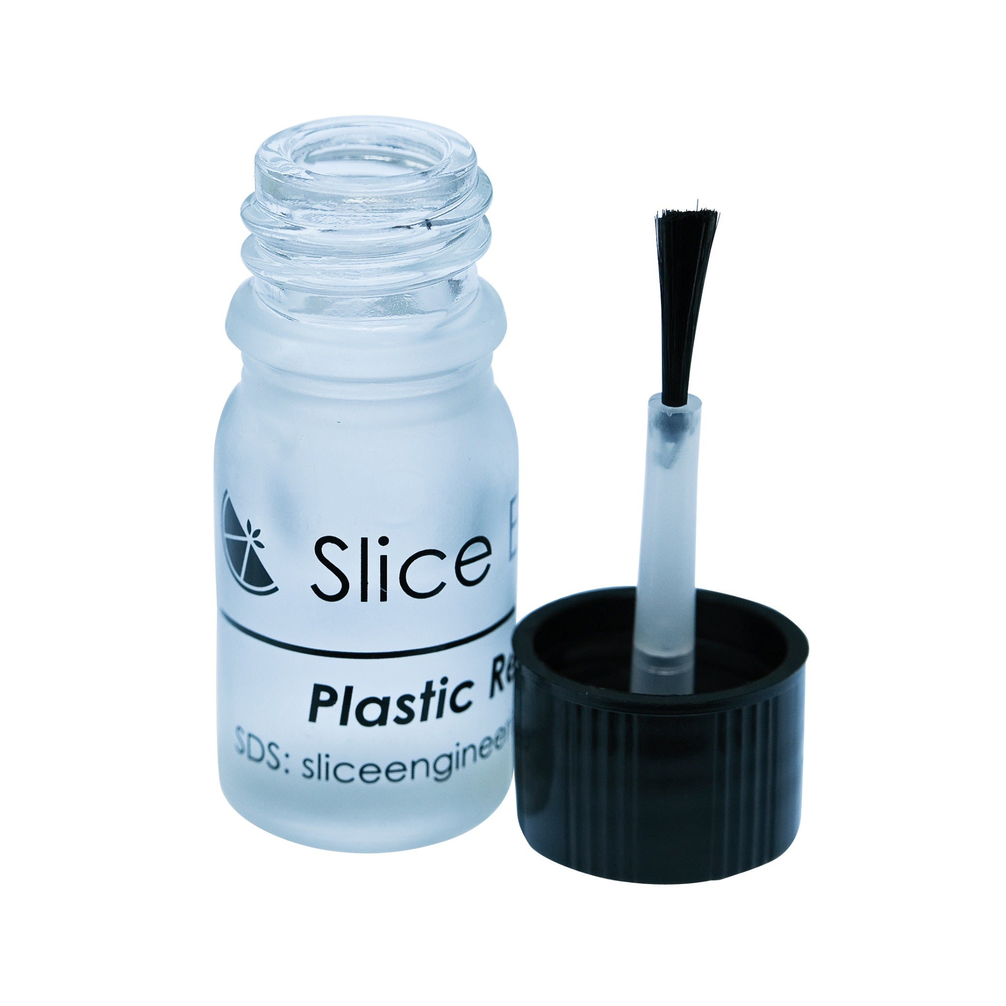 Vial with open brush top